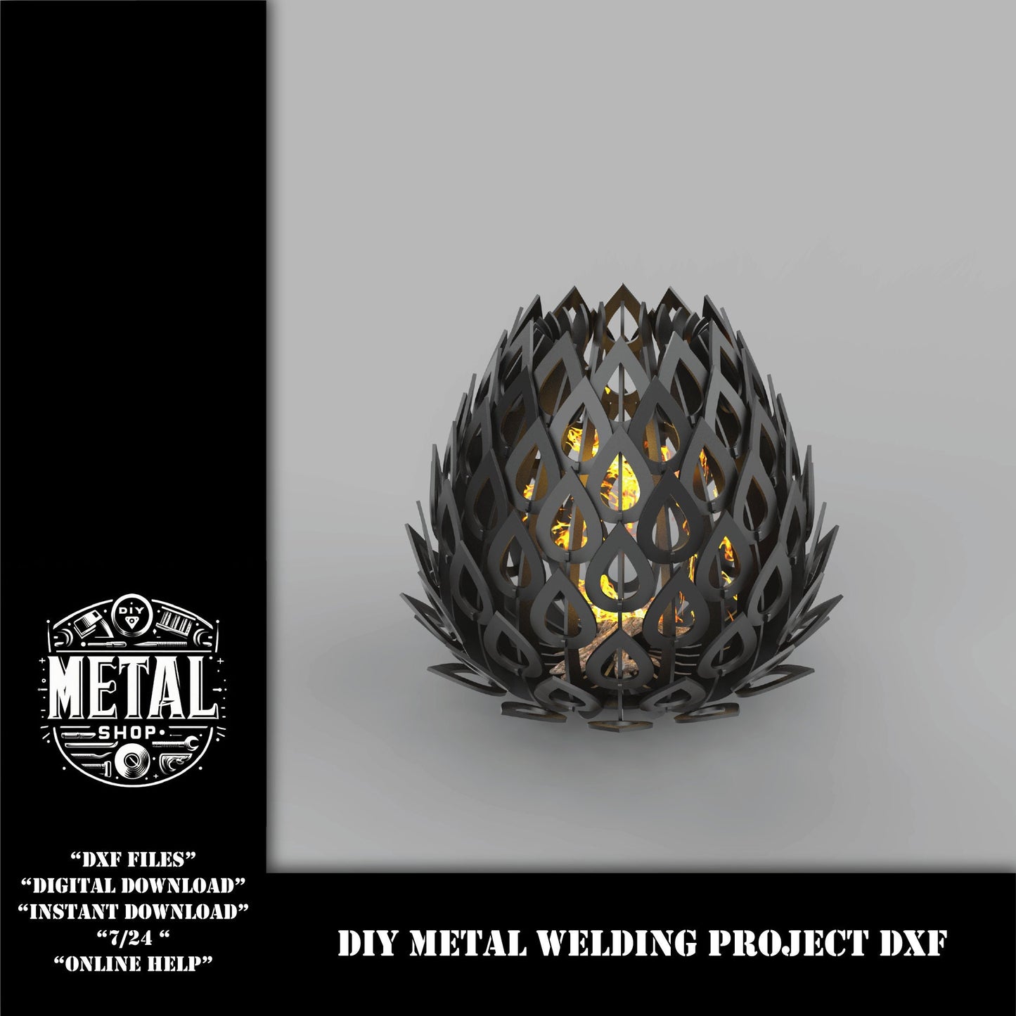LOTUS Firepit Dxf Files for Plasma Cutting, Welding Project, Weld Kit,Metalworking Files, Welding,Metal Art,Abstract Metal Art, Firepit CNC