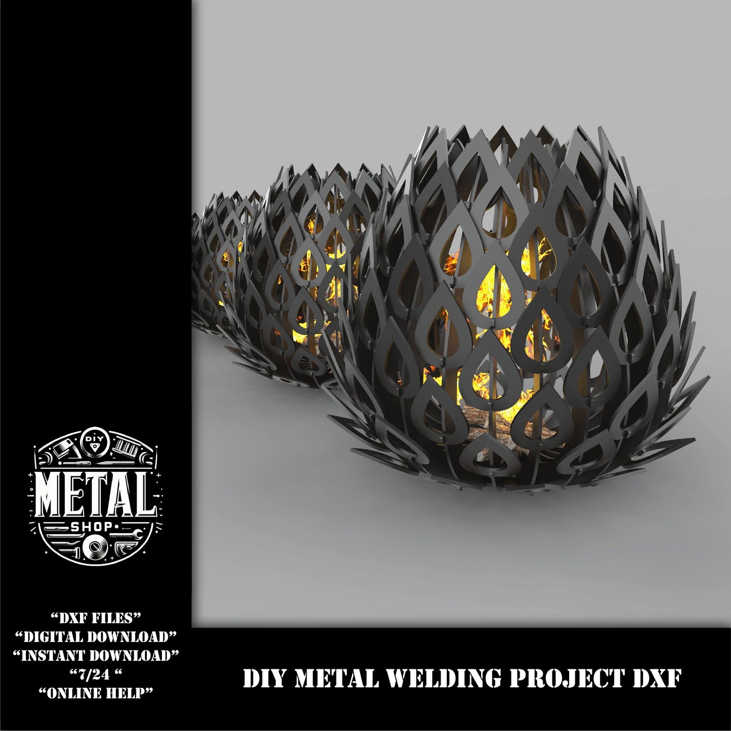 LOTUS Firepit Dxf Files for Plasma Cutting, Welding Project, Weld Kit,Metalworking Files, Welding,Metal Art,Abstract Metal Art, Firepit CNC