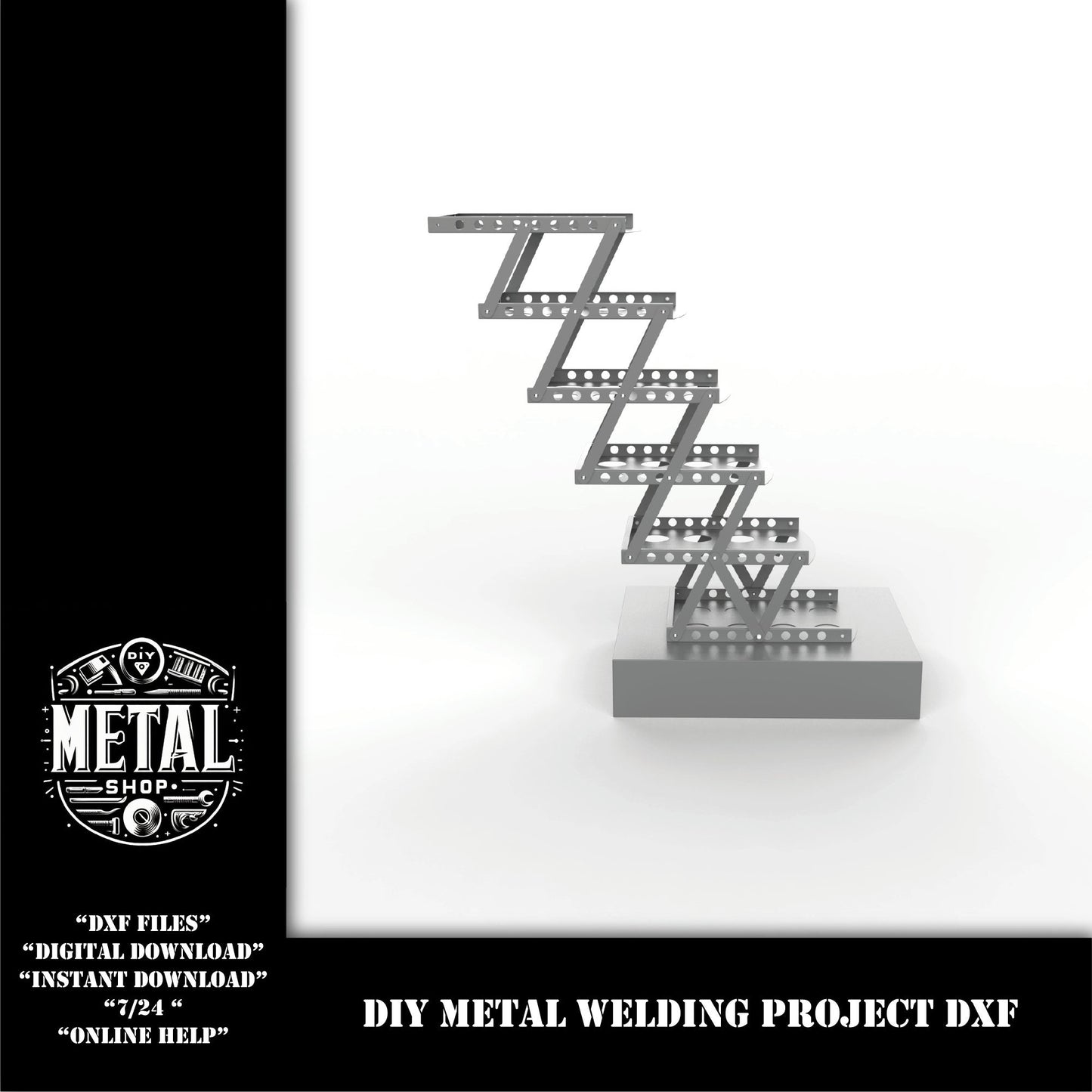 Foldable Multi Catalogue Stand Shelves Sheet Metal Dxf Files, A4 Multi Paper Tray Desktop Organizer DXF Files, dxf files for plasma laser