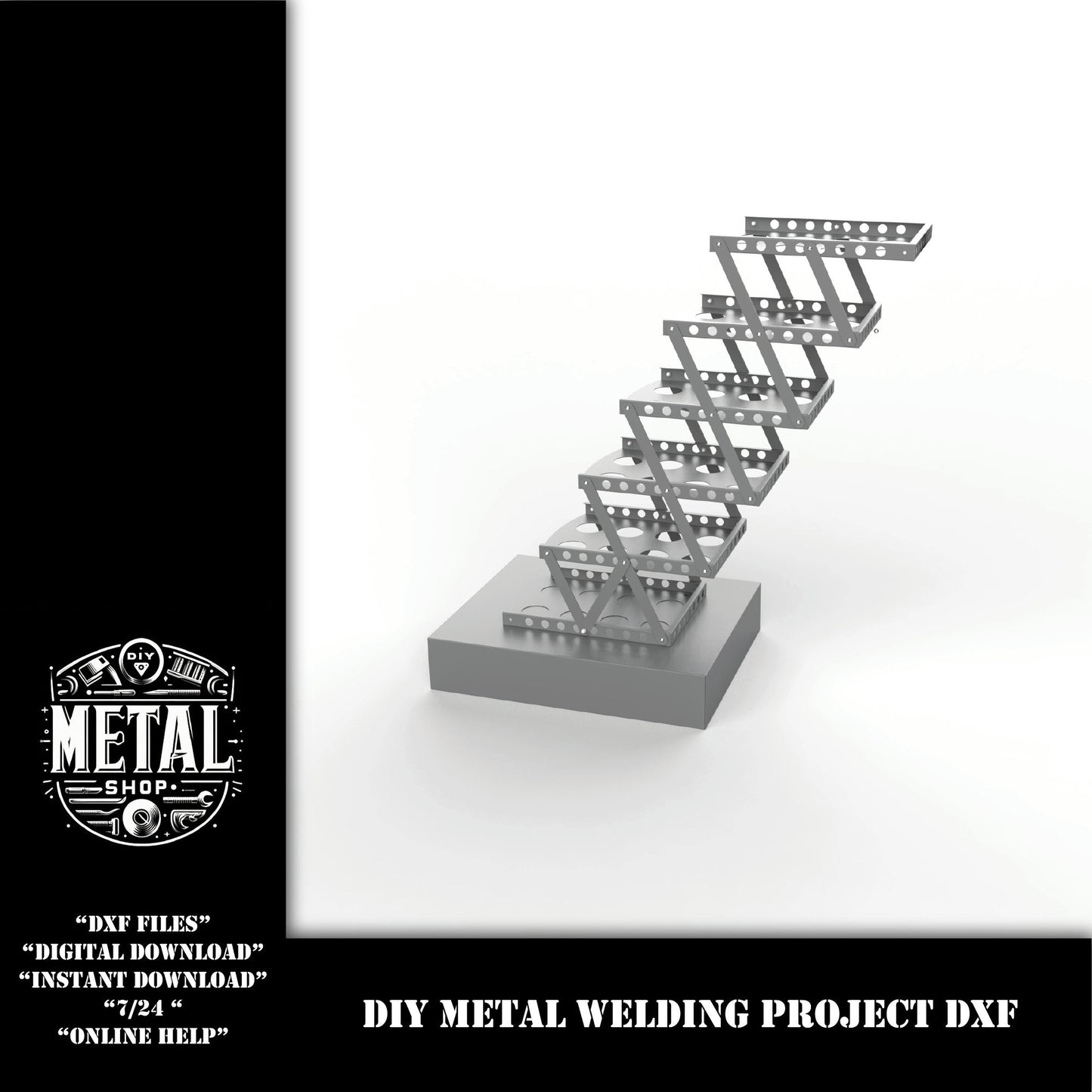 Foldable Multi Catalogue Stand Shelves Sheet Metal Dxf Files, A4 Multi Paper Tray Desktop Organizer DXF Files, dxf files for plasma laser