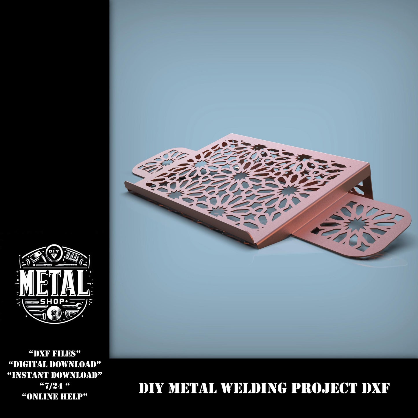 New Desktop Laptop Holder Stand Dxf Files, Sheet Metal Laptop Cooler Diy Dxf Files, Metal Welding Project DXF Plans, dwg/dxf files download