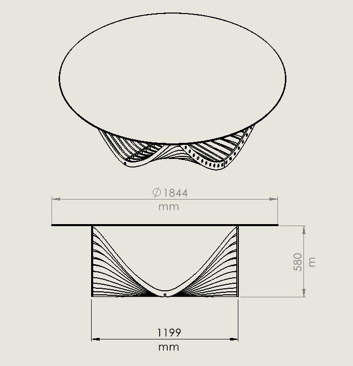 Parametric 12mm Sheet Metal Coffee Table Welding Project Dxf files For Plasma Lasercutting, digital files download, diy weld kit for plasma