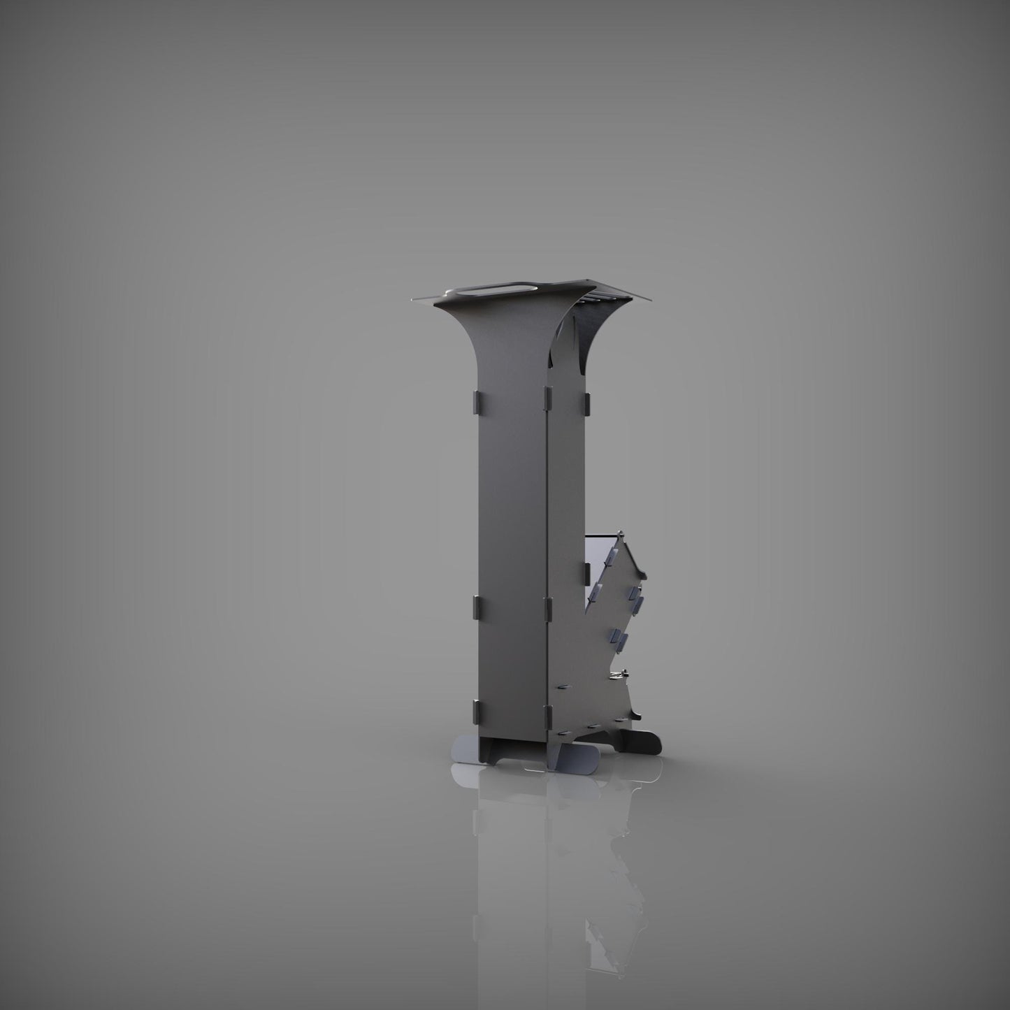 Long Type Rocket Stove Grill Dxf File for Plasma Lasercut, Portable Fire Wood Stove, Folding Backpack Camping Stove Burner, Fire Stove Dxf