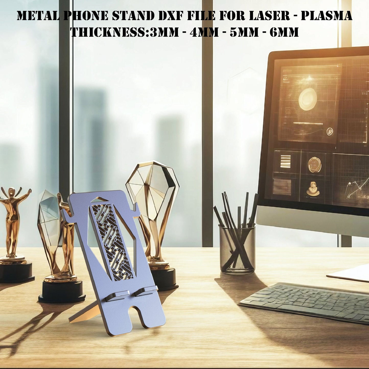 DIY Antique Phone Stand DXF Cutting Files, Charging Dock DXF Cut Files , dwg/dxf files download, metal laser/plasma cnc