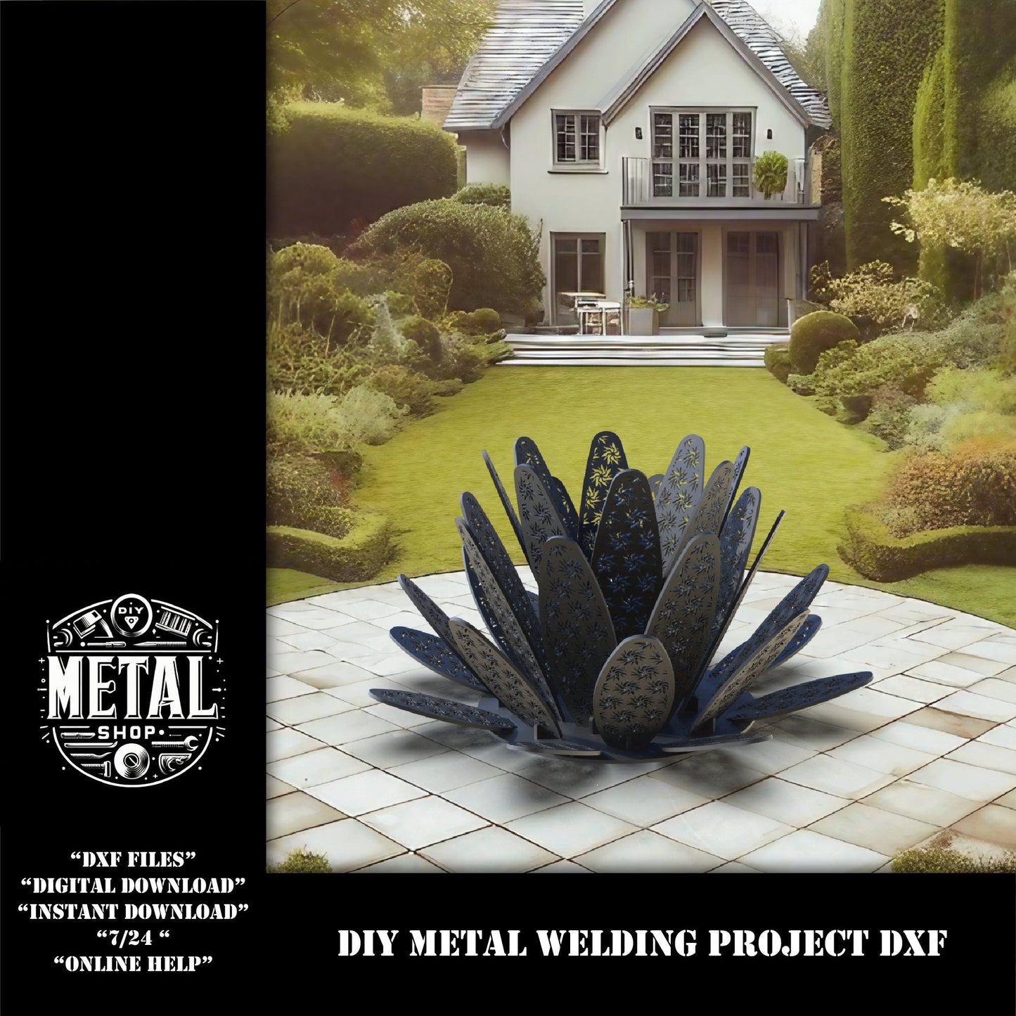 DIY Ornament Garden Decor Weld Project Plans Dxf for 5mm, diy weld kit, welding project templates, diy project, dxf files for plasma laser