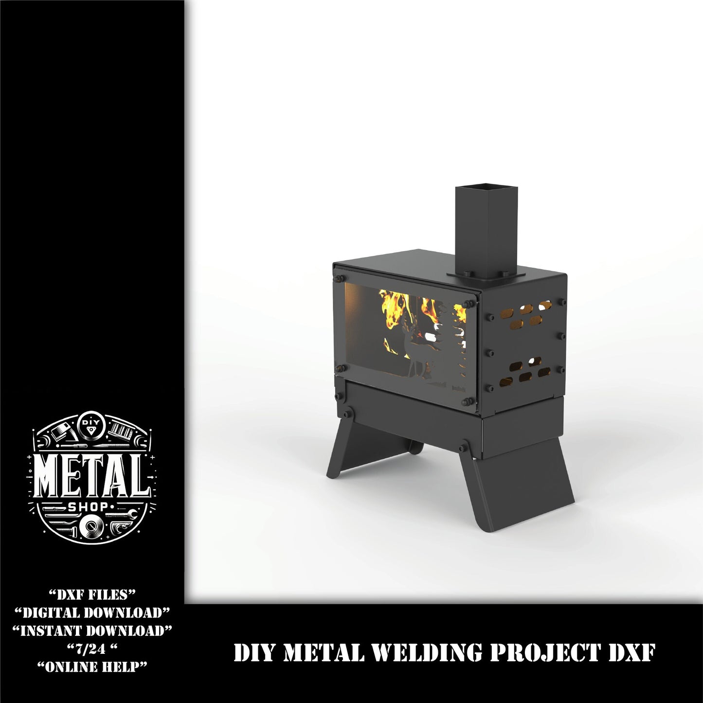 DIY Collapsible Portable Stove Project Plans Dxf files, diy bend kit  , diy project, dxf files for plasma laser cnc