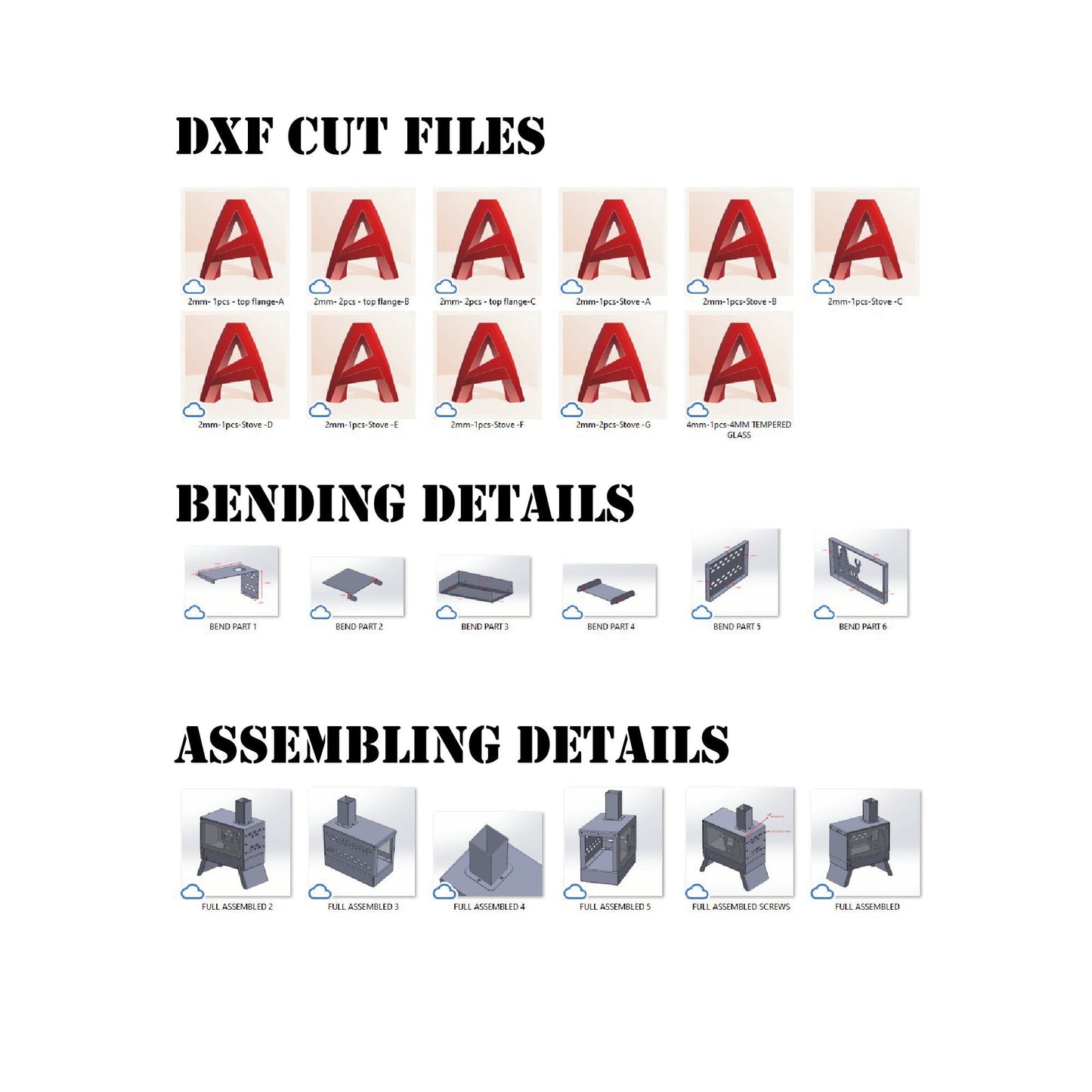 DIY Collapsible Portable Stove Project Plans Dxf files, diy bend kit  , diy project, dxf files for plasma laser cnc