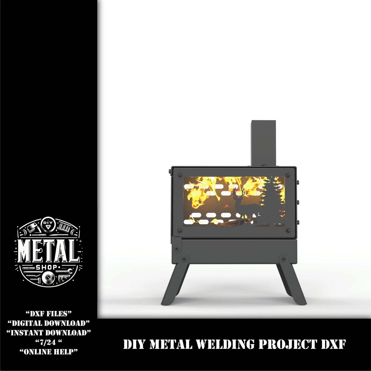 DIY Collapsible Portable Stove Project Plans Dxf files, diy bend kit  , diy project, dxf files for plasma laser cnc